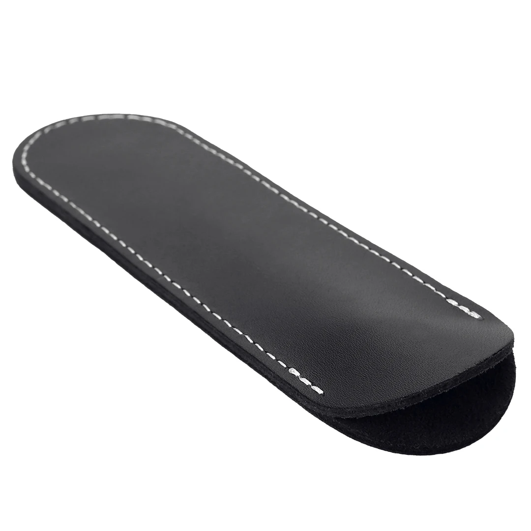

1pc Genuine Leather Fountain Pencil Pouch Case Handmade Single Pen Bag Holder Storage Sleeve Pouch For School Office Supplies
