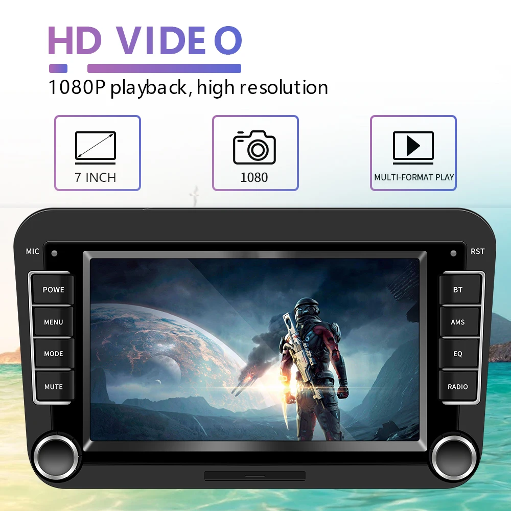 Camecho 2DIN 7 ''Автомобильный мультимедийный плеер Bluetooth автомагнитолы Android зеркальная связь аудио стерео радио Coche Mp5 Аудио плеер для VW