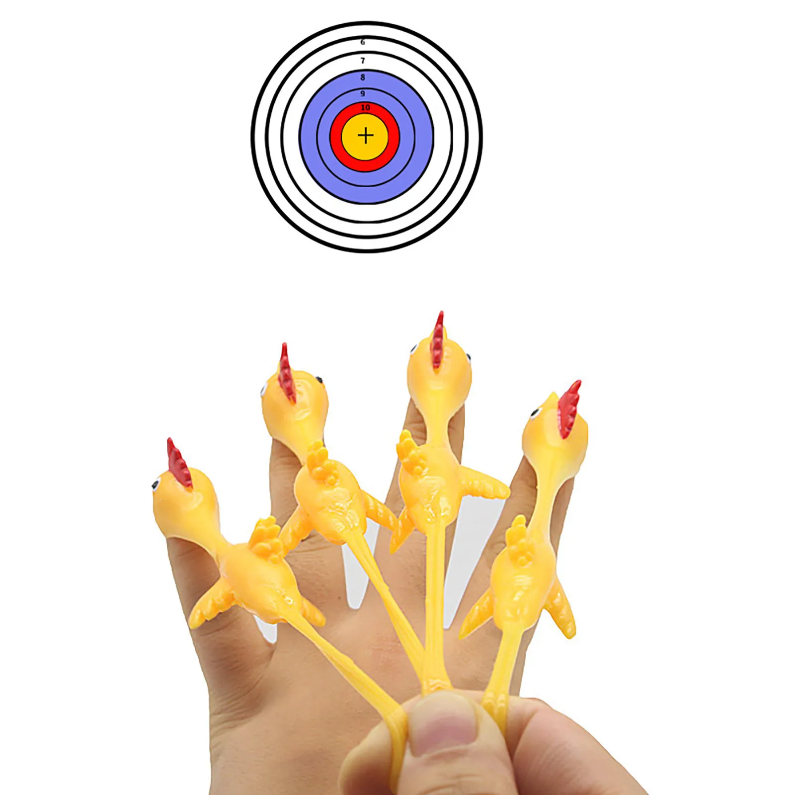 

Stress Relief Toys Creative Ejection Chicken Toy Light Rubber Finger Prank Flying Toy Decompression Fidget Toys New Toys
