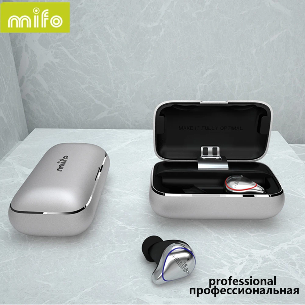 Серебристый TWS наушники mifo O5 O7 Bluetooth 5,0 настоящие Беспроводные водонепроницаемые Bluetooth наушники спортивные 3D стерео звуковые наушники - Цвет: Серебристый