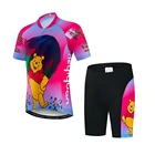 KEYIYUAN 2021 Детский велосипедный Трикотажный костюм для мальчиков и девочек с коротким рукавом для езды на велосипеде летняя спортивная одежда для дорожного велосипеда оборудование для езды на велосипеде