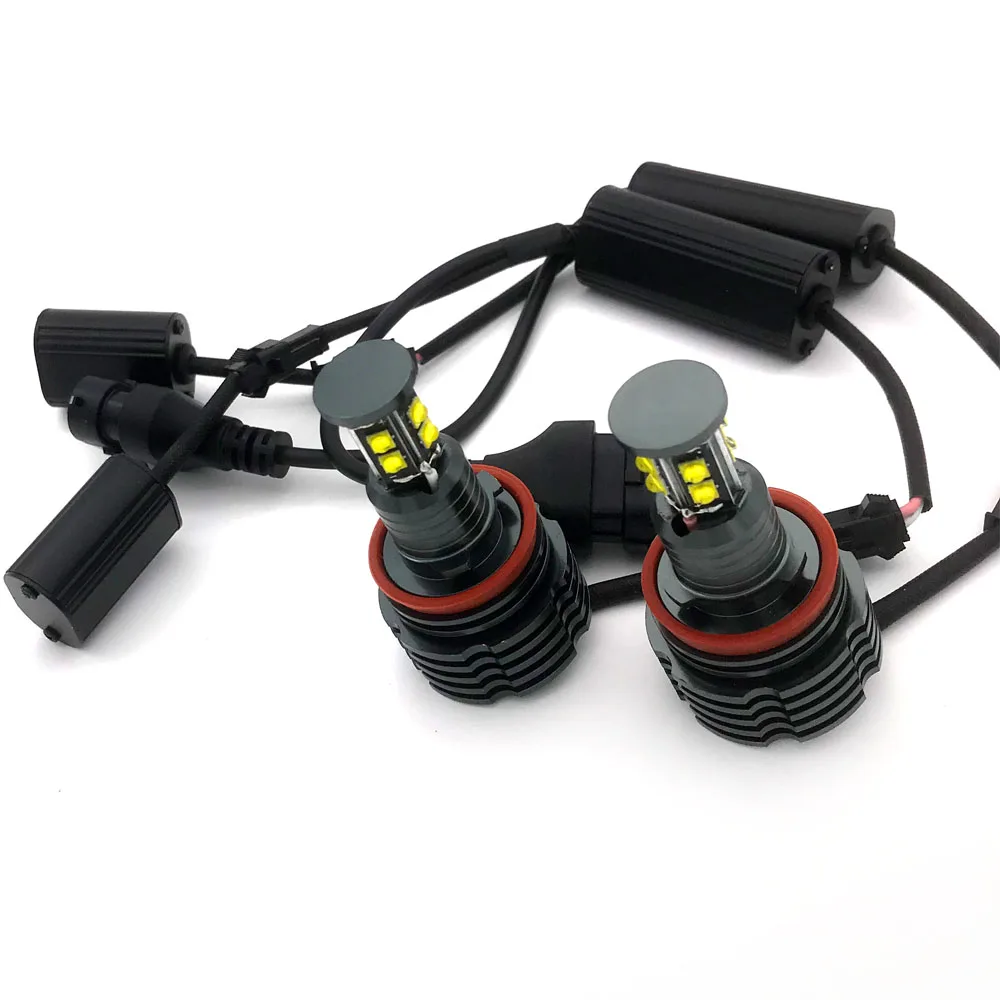 2 шт. 80 Вт светодиодный Ангел глаз маркер высокого светильник чип 3535 автомобиля Halo