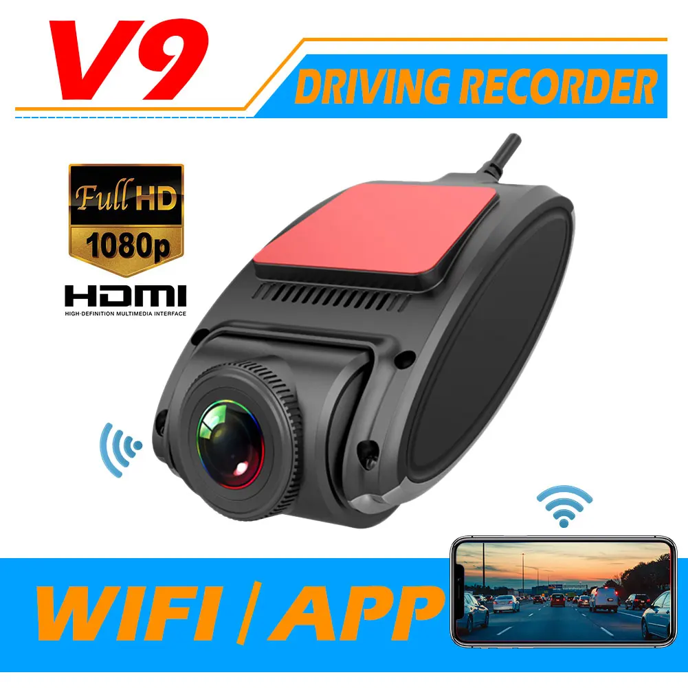 

Dash Cam V9 WiFi Dash Cam for Car 1080P HD 30fps Dashboard Camera DVR with Loop Recording Car Recorders Wifi Video Cameras