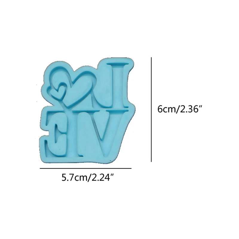 

4Pcs Letter Love Resin Mold Keychain Silicone Mold Love Keychain Pendant Epoxy Resin Casting Mold Kit Resin Craft Tools