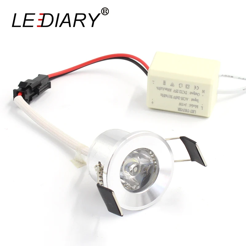 Светодиодный мини точечный серебристый потолочный встраиваемый светильник