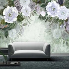 Самоклеящиеся 3D-обои ручной росписи в стиле ретро, настенные водонепроницаемые фрески с изображением роз для гостиной, спальни, романтического домашнего декора