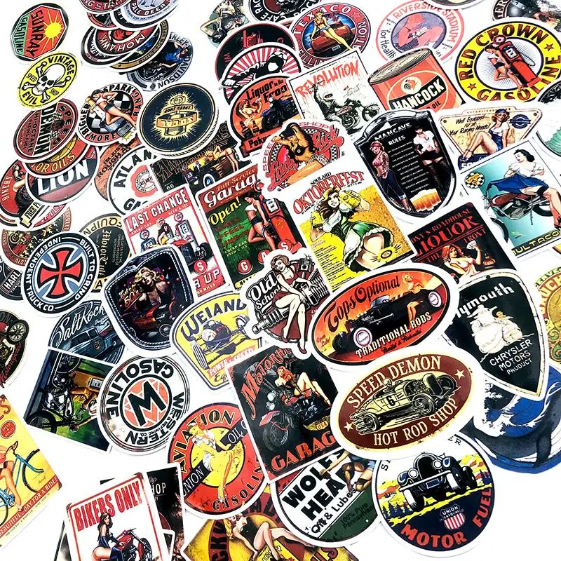 

90Pcs Handsome And Cool Motorcycle girl Modern Girl Sticker ForMotorcycle Guitar Skateboard Decoration Luggage Luggage Computer