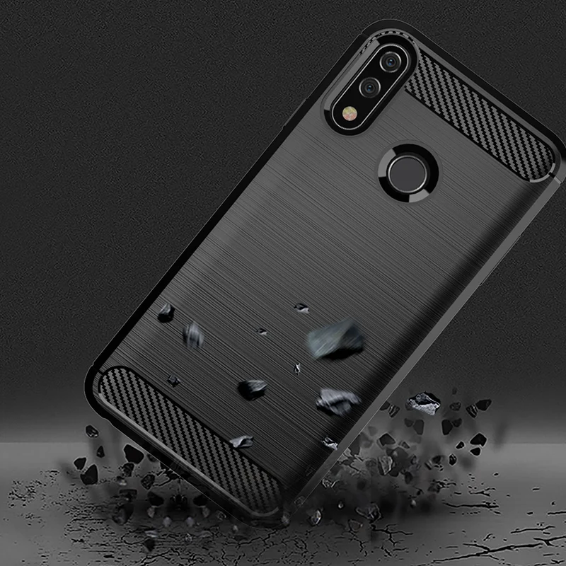 

Carbon Fiber Shockproof Protective Phone Case For LG Stylo4+ XPower2 XPower3 Rebel4 Zone4 Solo LTE W10 W30 TPU Back Cover