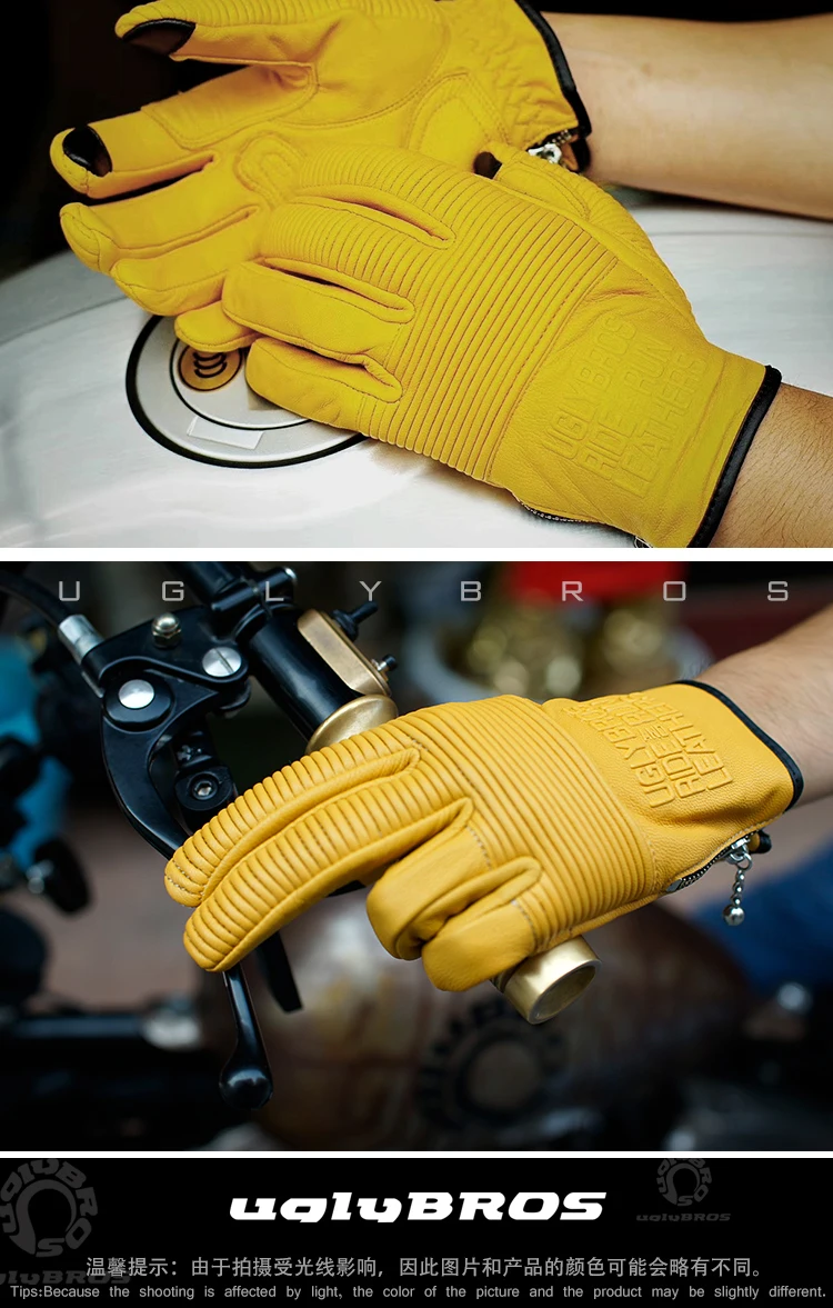 

Genuine Leather Motorcycle Gloves Moto Touch Screen Breathable Racing Riding Motorbike Gloves Guantes Motocross Luvas