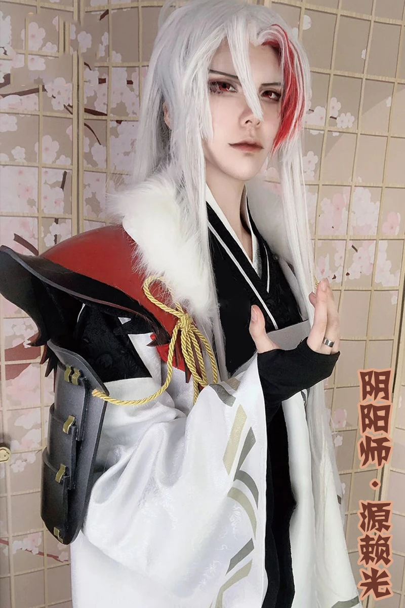 

Anime! Onmyoji Minamoto no Raikou Kimono Gorgeous Uniform Cosplay Costume Halloween Carnival Party Outfit For Unisex 2021 NEW