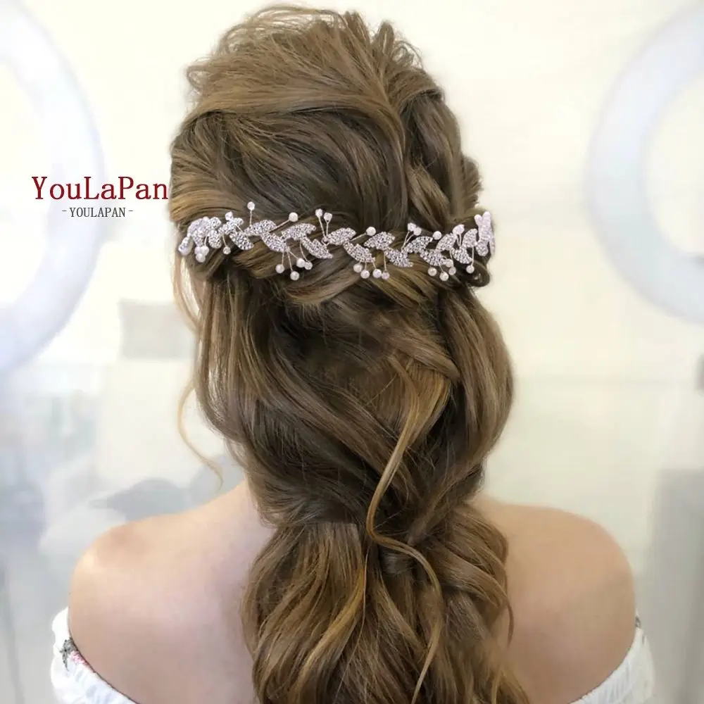 TOPQUEEN HP251 Свадебная расческа для волос бижутерия серебряные Свадебные Заколки