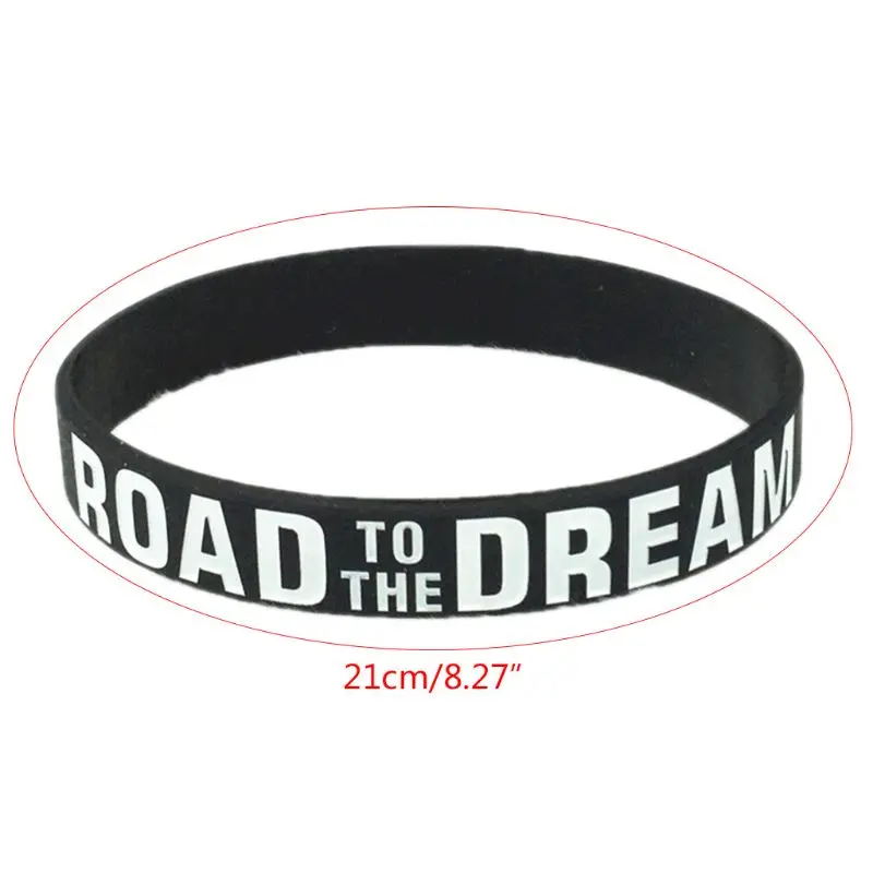Road to the Dream Motivational Bracelet Silicone Rubber Wristband Elastic Inspirational Bangle Gift for Adult Teens | Тематическая