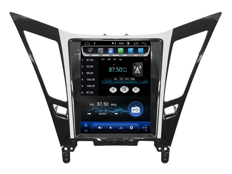 Tesla GPS навигация для Hyundai SONATA NF Автомобильный мультимедийный Android вертикальный