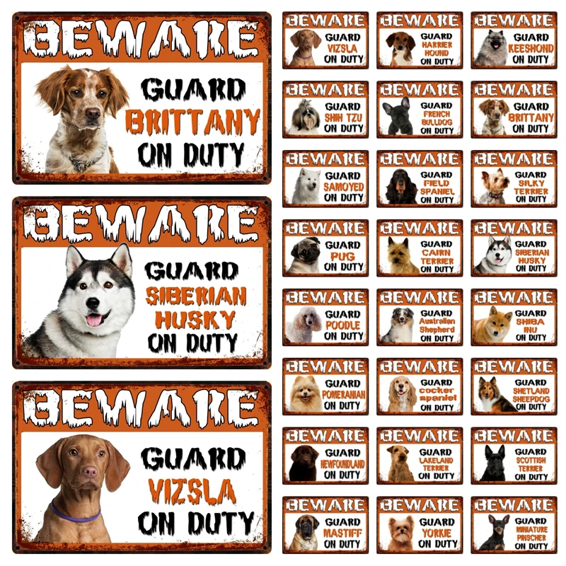 [Kelly66] Остерегайтесь Шиба ину Бретань самоид Хаски мопс на работу металлическая