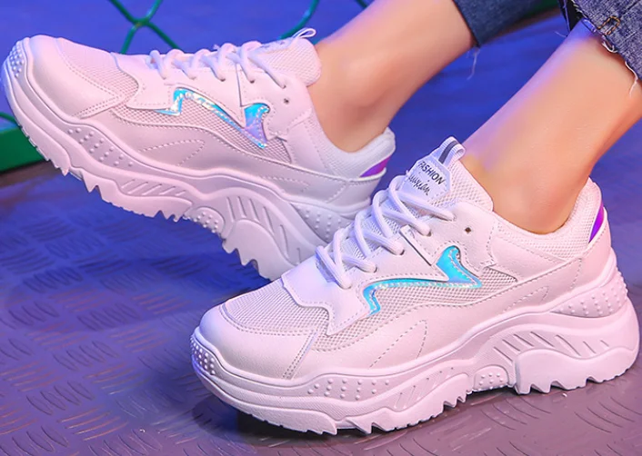 

2020 NewWomen Shoes Chunky Sneakers For Women Vulcanize Shoes Casual Fashion Dad Shoes Platform Sneakers Basket Femme Krasovki