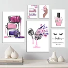 Модный маникюрный салон тушь для ресниц настенная Картина на холсте скандинавские постеры и принты настенные картины для гостиной модный Декор для комнаты