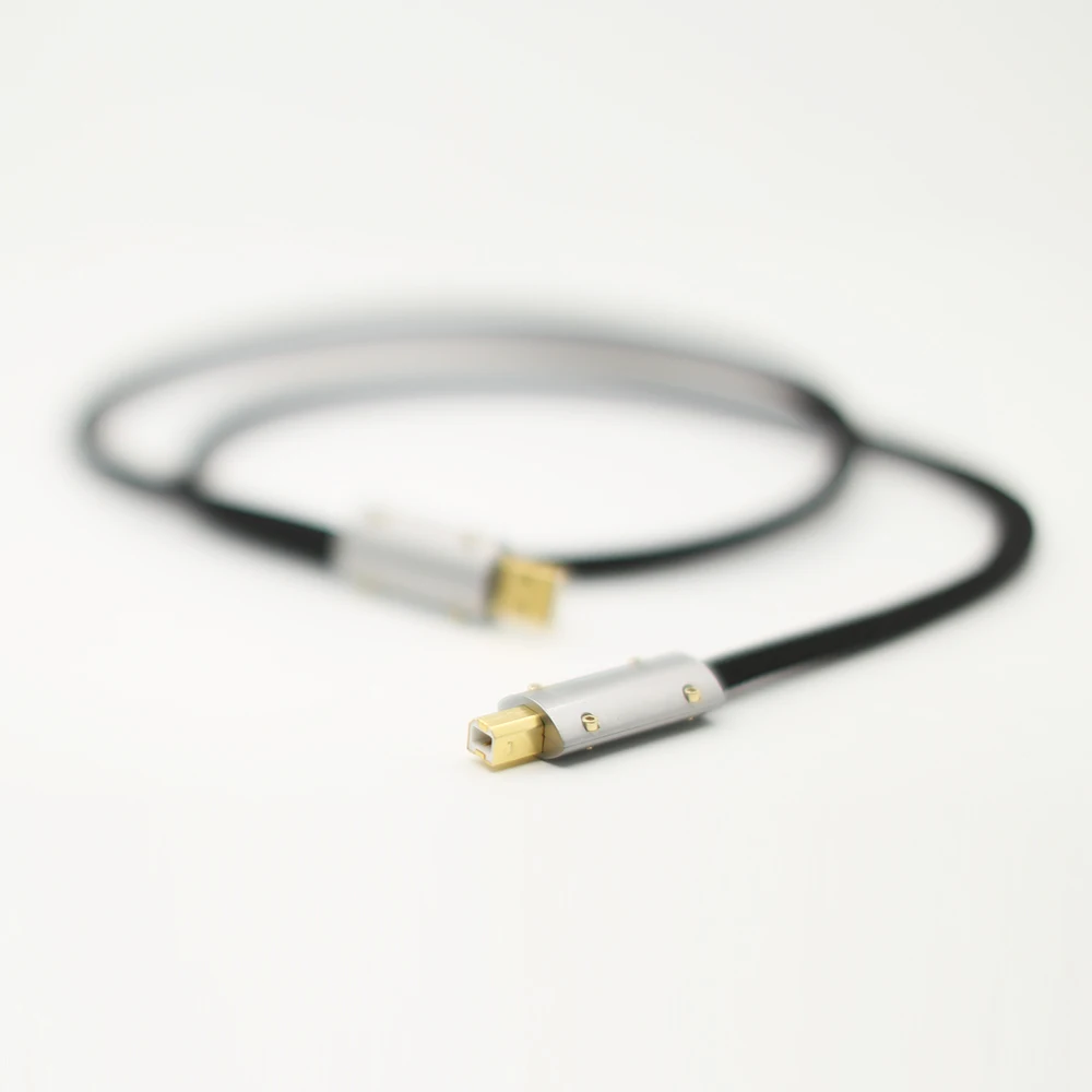 HI-End посеребренный OFC USB аудио кабель Audiophile USB AB A-B DAC позолоченный DAC декодер принтер кабель для передачи данных