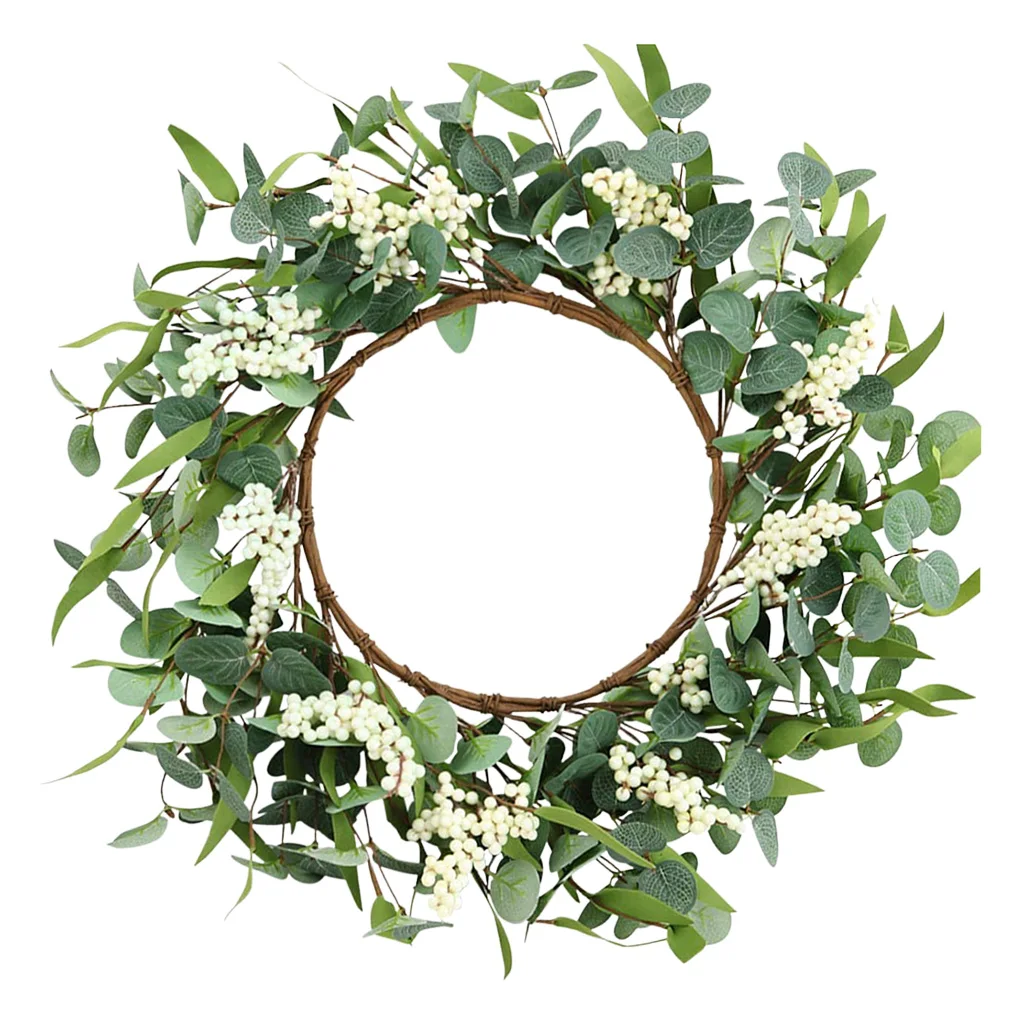 

Artificial Wreath 20in Hanging Garland Door Farmhouse Showcase Outdoor Decor