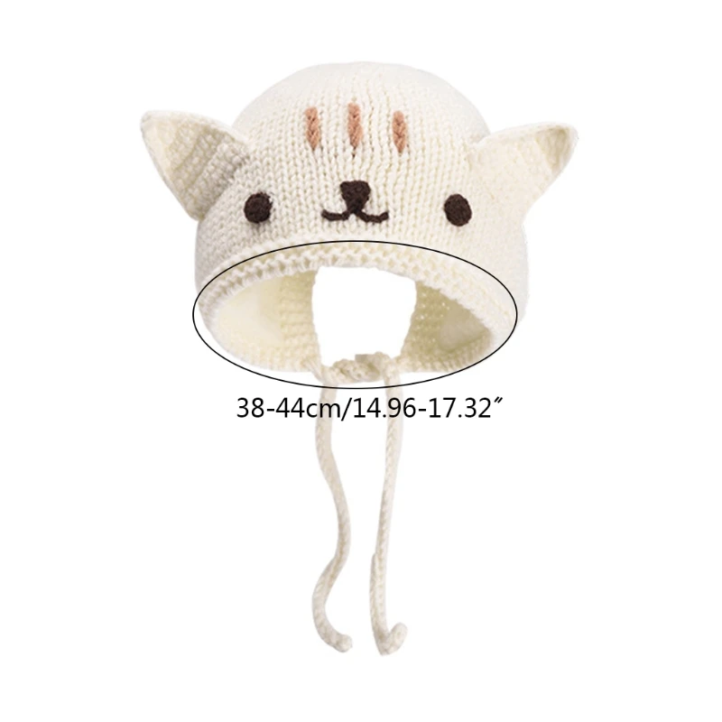 

Autumn Winter Warm Newborn Baby Knitted Plush Beanie Cap Ear Protection Hat 54DF