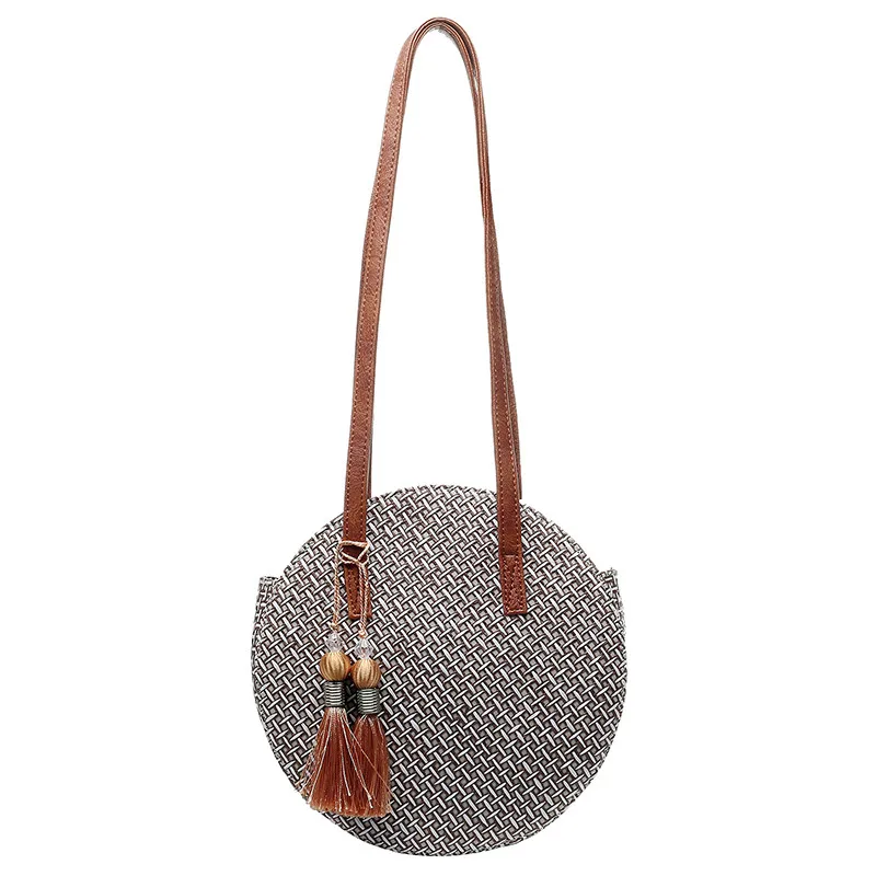 Летние женские сумки женская большая сумка плетеная вручную соломенная круглая