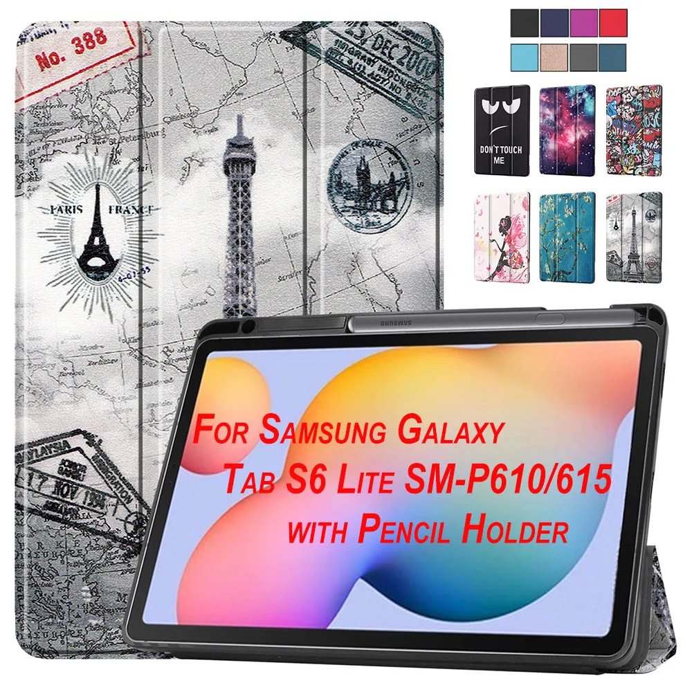 Чехол для Samsung Galaxy Tab S6 Lite с держателем стилуса SM-P610 SM-P615 чехол из искусственной