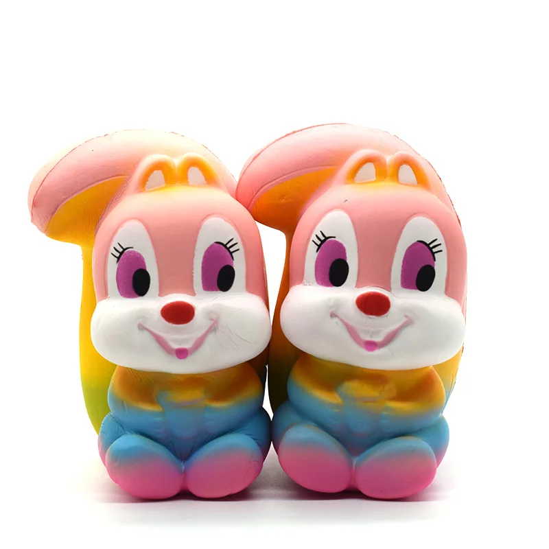 12cm Colorful Squirrel Squishies Slow Rising Squeeze Scented Stress Relieve Cartoon Toy Drop Shipping | Игрушки и хобби