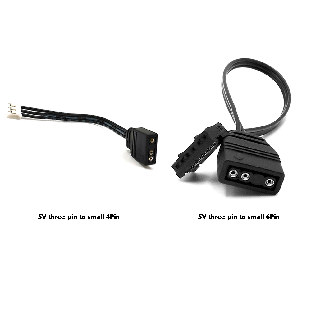 

Small 4Pin/6Pin to 5V ARGB 3Pin Fan Controller Adapter Cable for Coolmoon transfer ARGB CPU Fans Memory Vests Light Bars Light