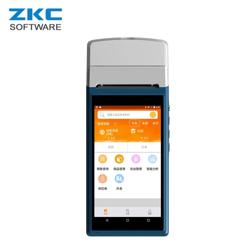 ZKC5501 3G WiFi NFC RFID Bluetooth Android 5 1 умный Настольный Мини POS кассовый аппарат термальный