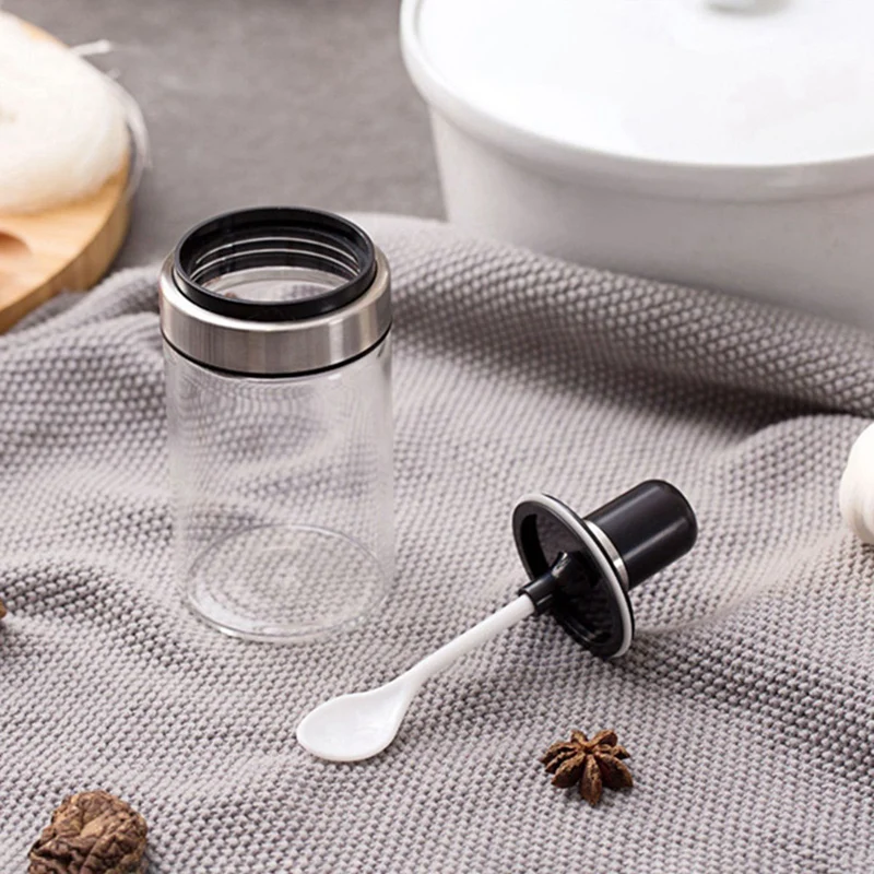 Приправы с ложками кухонные принадлежности и кровать висячая коробка для