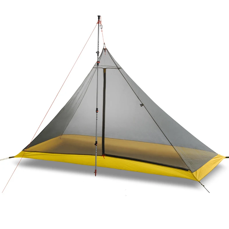 3 season inner tent 668 г кемпинговая палатка на 1-2 человека, открытая 40D нейлоновая с силиконовым покрытием, бесшумная пирамида, большая палатка для кемпинга, 4 сезона, Внутренняя палатка - Цвет: 3 season inner tent