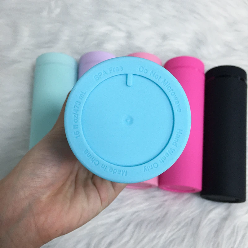 Акриловые Тонкие контейнеры 16 унций двухслойная портативная чашка для воды с