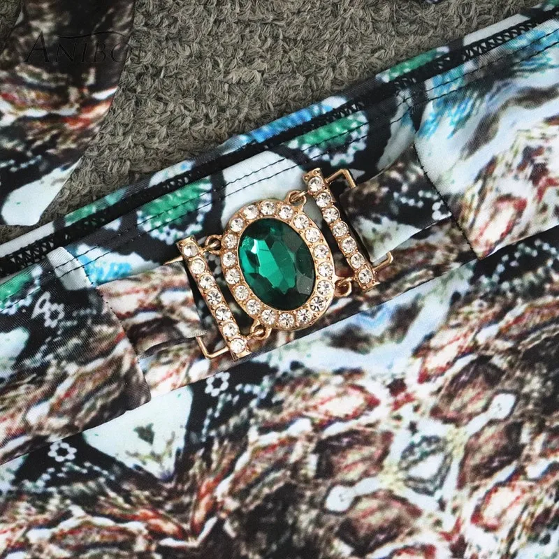 Бикини женское с высокой талией со стразами роскошные стразы 2019 | Женская одежда