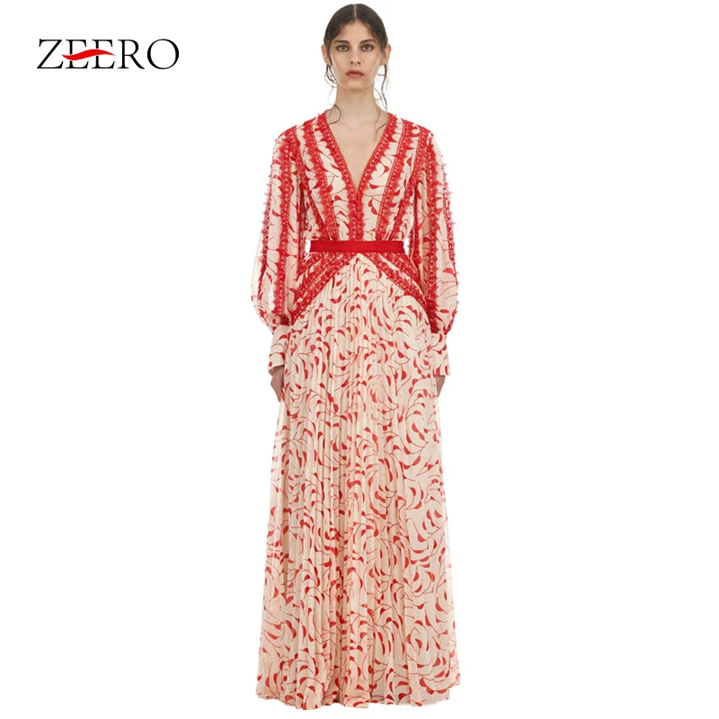 Дизайнер взлетно посадочной полосы Для женщин платья 2019 Self Portrait Весна шифон