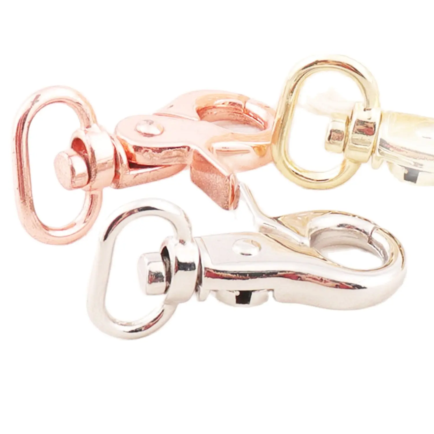 Поворотный замок карабин застежки 4 шт. розовое золото/серебро/золото сумка