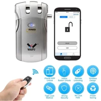 wafu 019b home smart electronic lock mobile app unlock indoor installation wireless remote control lockless anti theft lock