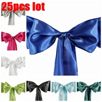 15x275cm satin high quality chair sashes bow ties hotel banquet wedding chairs knot cover party decoration free shipping