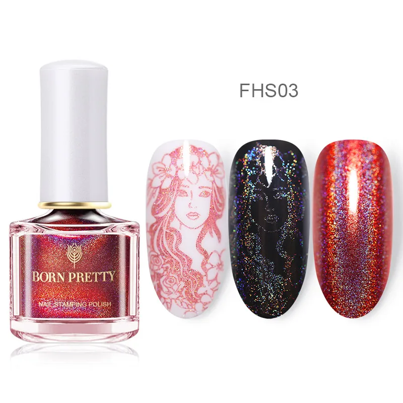 BP-FHS03 BORN PRETTY термо-лак для штамповки 6 мл изменение цвета температуры дизайн ногтей Пластина Печать лак для ногтей штамп лак для ногтей - Цвет: BP-FHS03