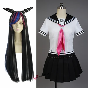 Парик для косплея миоды Ибуки из японского аниме данганронпа, школьная форма, матросское платье, Женский костюм на Хэллоуин