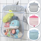 Новый Baby Shower игрушки для ванной белого цвета для малышей и детей постарше для хранения игрушек с сеточной подкладкой; Крепкие присоски игрушка Сетчатая Сумка Ванная комната организатор