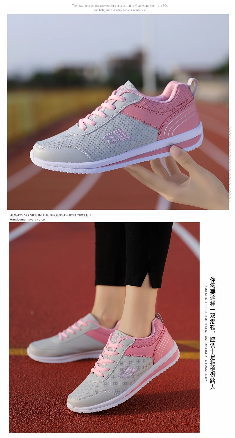 Size 35-41 New Fashion Tennis Shoes for Women Ultra-light Leather Blue Sneakers Gym Sport Shoes Tenis Feminino Basket Femme