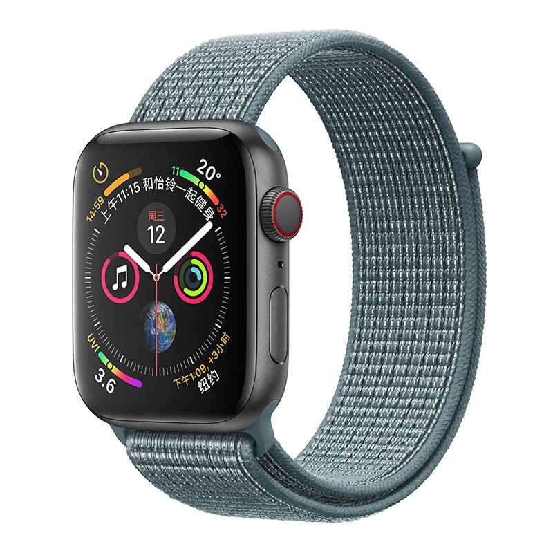 Спортивный тканый нейлоновый ремешок на липучке для apple watch, ремешок 44 мм, 40 мм, браслет на запястье, ремень из ткани iwatch, серия 5, 4, 3, 2, 1, 38 мм, 42 мм