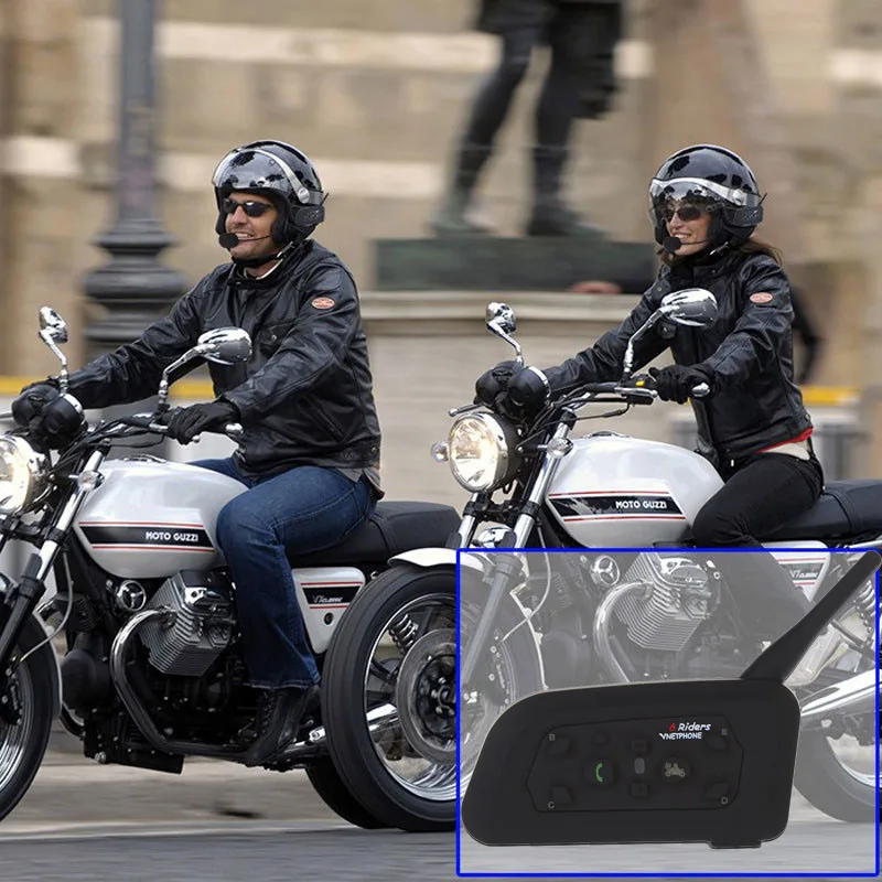 Bluetooth гарнитура Intercom V6 для шлема 6 водителей 1200 м| |