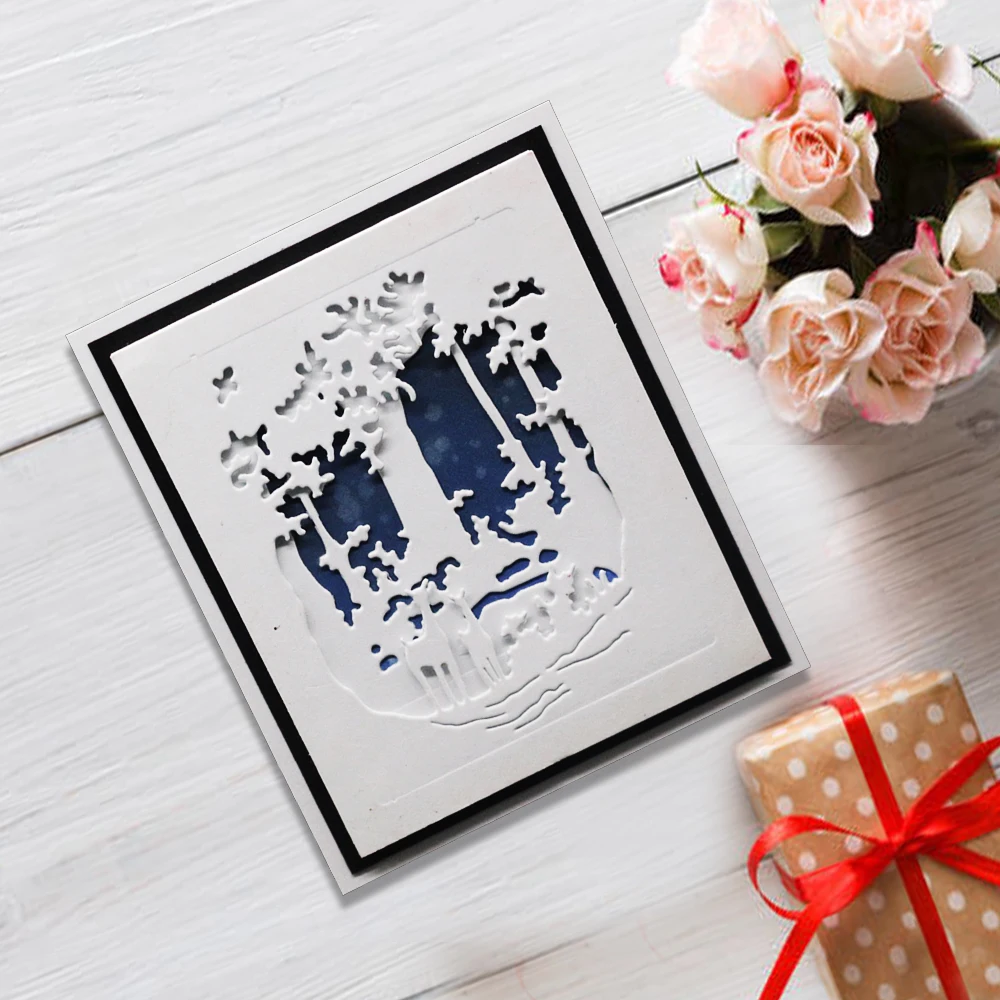 2019 Рождественский олень металлические режущие трафареты тарелка из горячей