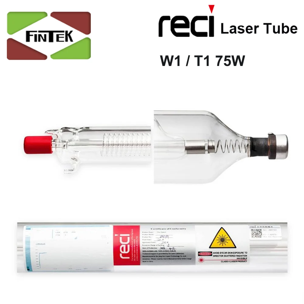

Reci W1/T1 75W CO2 лазерная трубка деревянная коробка для чехла Диаметр упаковки 80 мм/65 мм для лазерного гравировального станка CO2