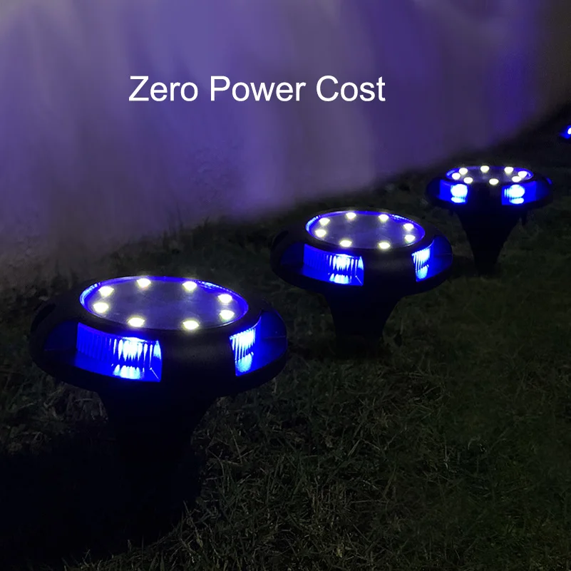 

Solar Light Outdoors Waterproof 8 LED Solar Street Light Garden Decor Buried Stair Lamp Polycrystalline silicon solar cell panel