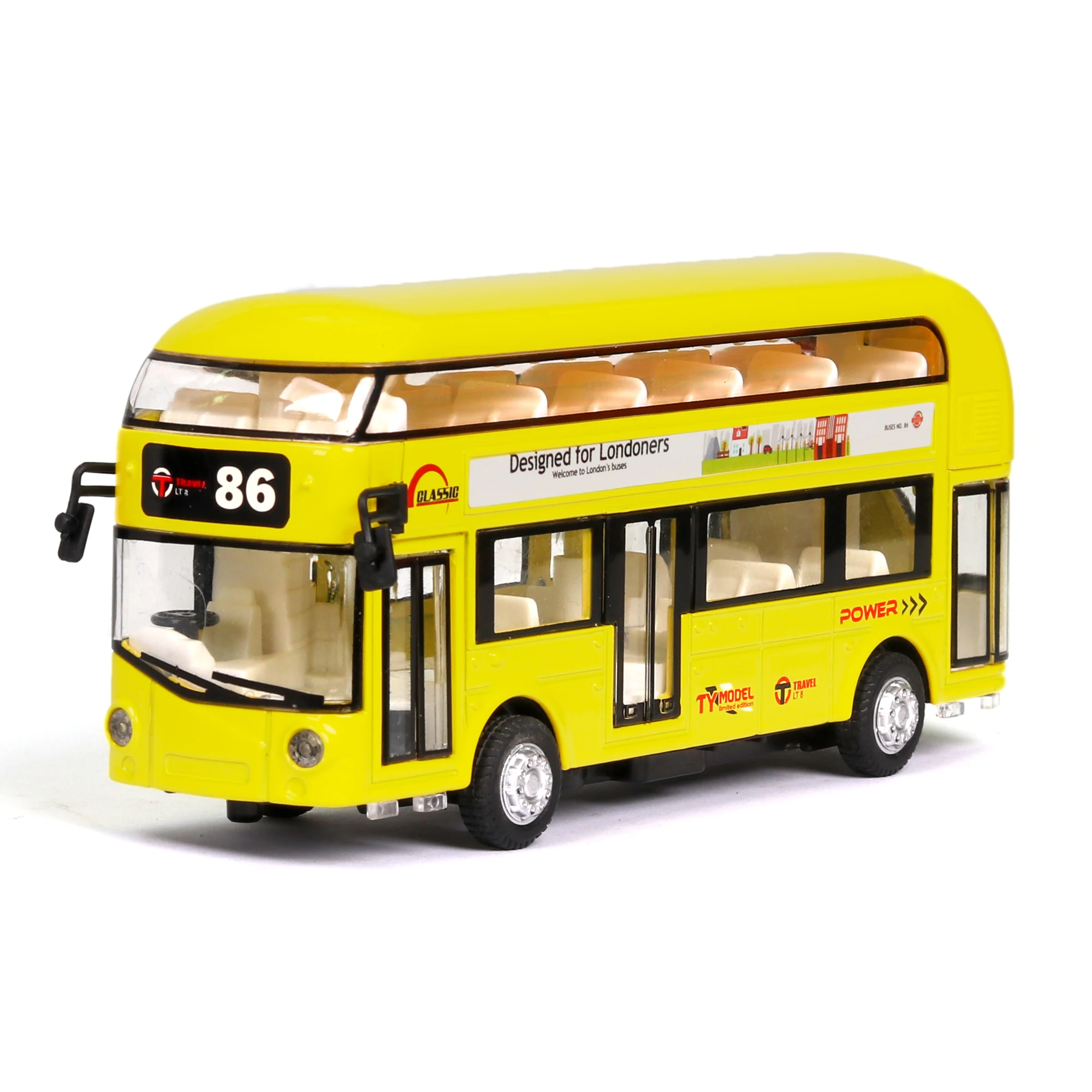 Распродажа Высококачественная модель автобуса из сплава 1:32 имитация двух