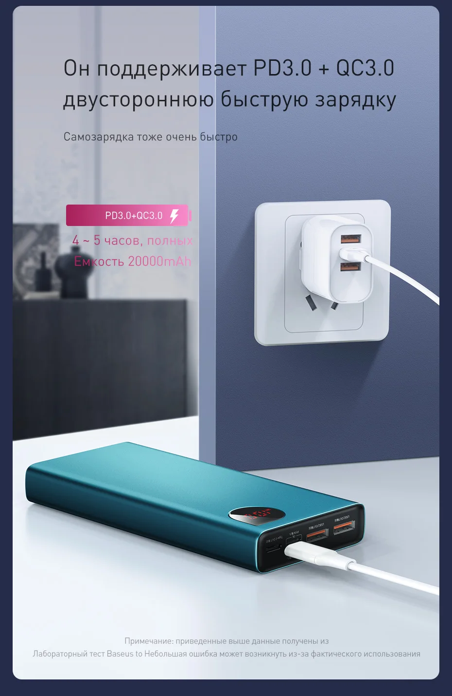Baseus, 20000 мА/ч, внешний аккумулятор, быстрая зарядка, 4,0, 3,0, USB C, PD, быстрая зарядка, внешний аккумулятор для iPhone 11, портативное зарядное устройство