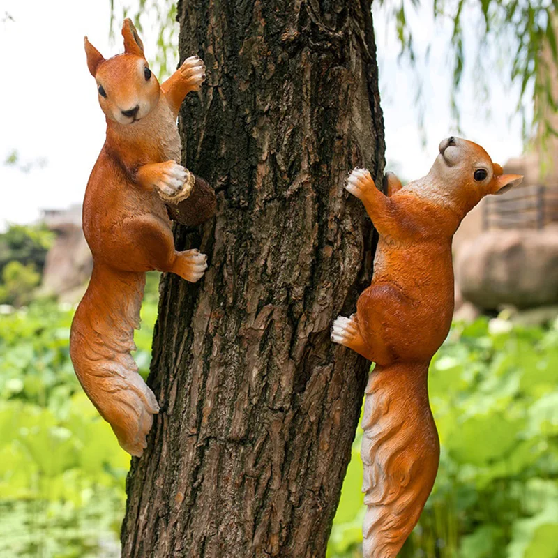 Креативное полимерное украшение для сада в виде белки аксессуары дома и улицы