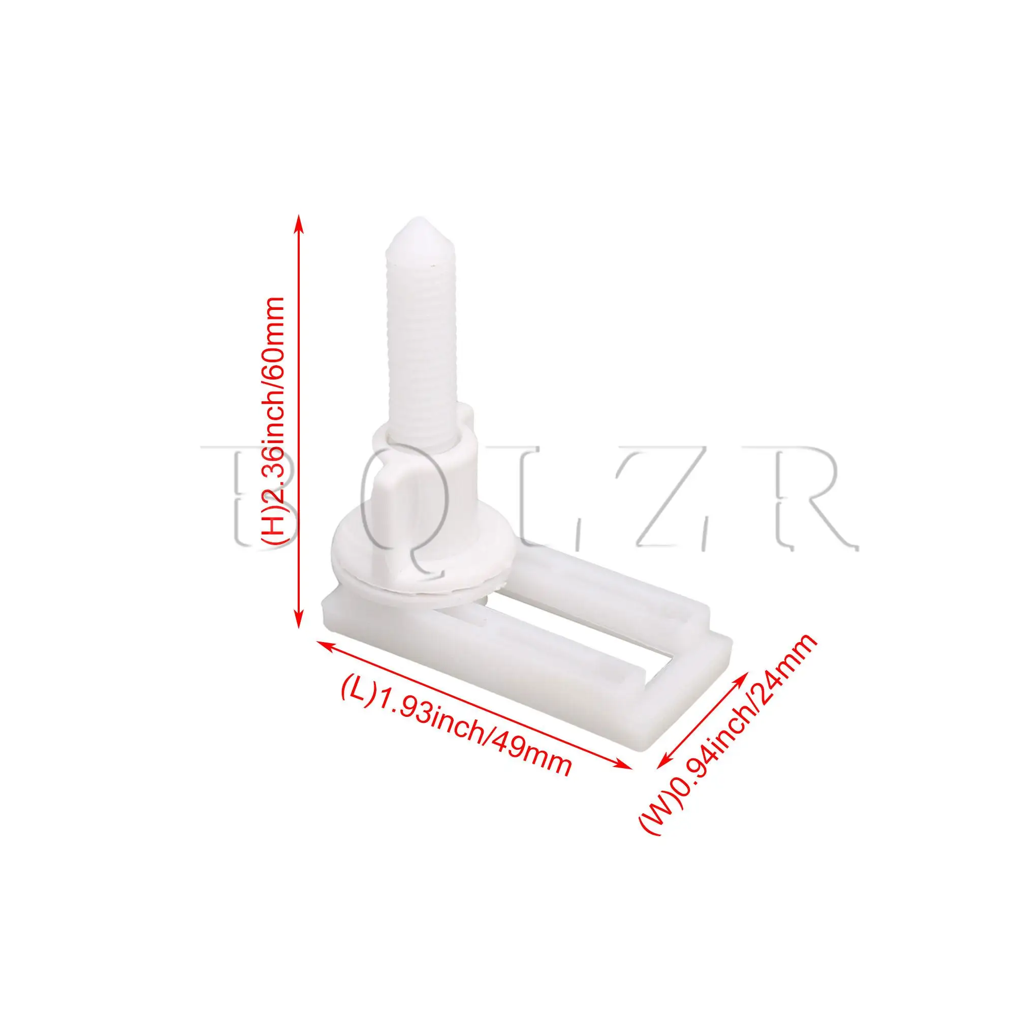

BQLZR 4Pcs Hinge Replacement Plastic Bottom Screws for Toilet Seat 4.9x2.4cm