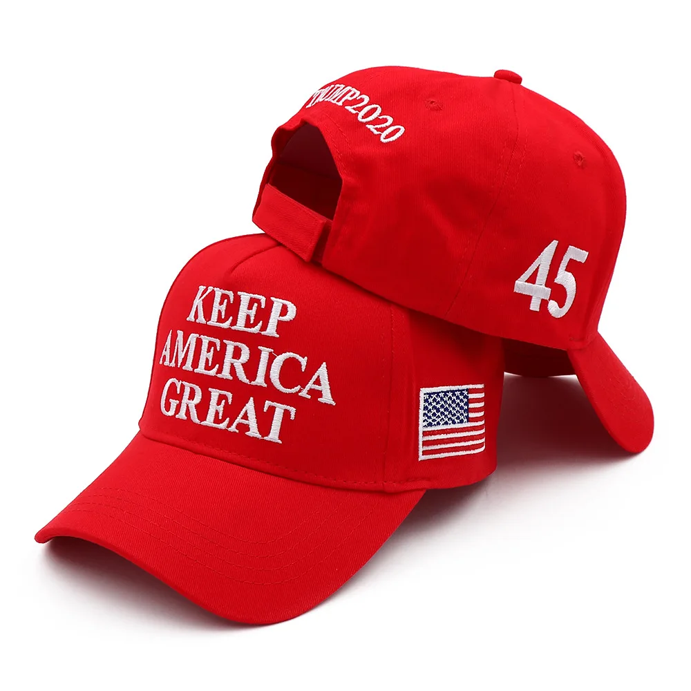 Хлопковая бейсболка с вышивкой Keep America Great 45 шляпа президента Трампа 2024